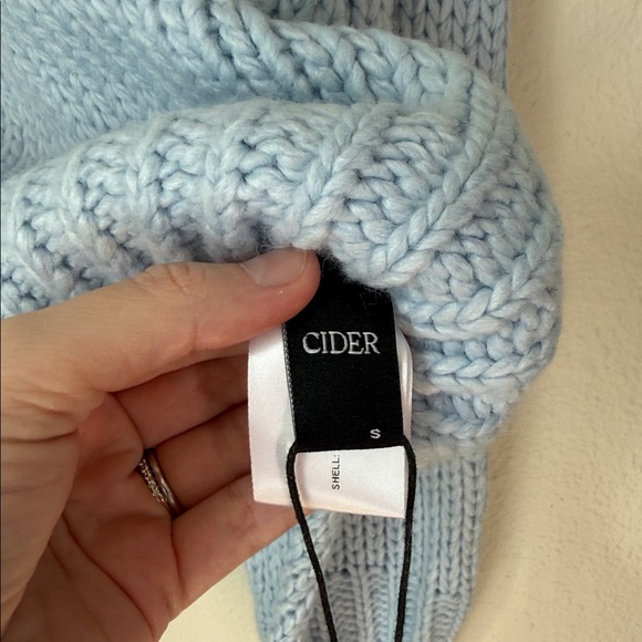 Cider Ski Knit Baby Blue Sweater Small - Picture 4 of 6